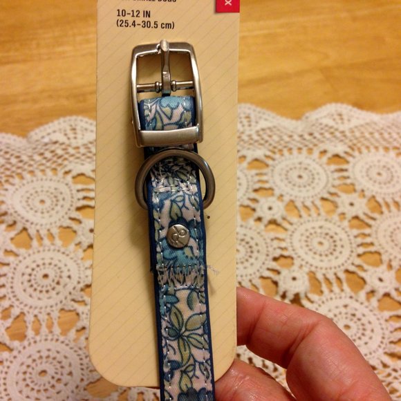 Doggie Collar - New Bond & Co Blue Blossom Dog Collar Small - Picture 1 of 7